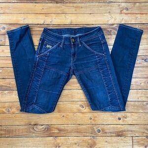 G-star Elva tapered leg jeans mid rise skinny blue